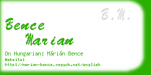 bence marian business card